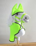 Zestaw dla Hobby Horse A3: derka + nauszniki - neon green Super Hobby Horse