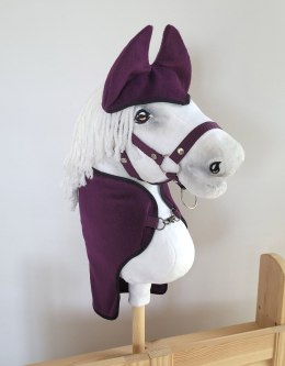 Zestaw dla Hobby Horse A3: derka + nauszniki - śliwka Super Hobby Horse