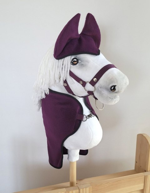 Zestaw dla Hobby Horse A3: derka + nauszniki - śliwka Super Hobby Horse