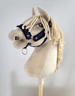 Kantar regulowany dla konia Hobby Horse A3 granatowy z czarnym futerkiem Super Hobby Horse