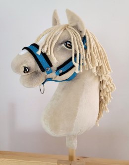 Kantar regulowany dla konia Hobby Horse A3 turkus z czarnym futerkiem Super Hobby Horse