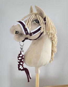 Uwiąz dla Hobby Horse ze sznurka - biało-śliwkowy Super Hobby Horse