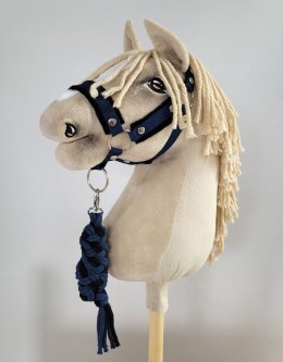 Uwiąz dla Hobby Horse ze sznurka - czarno-granatowy Super Hobby Horse