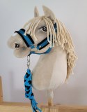 Uwiąz dla Hobby Horse ze sznurka - czarno-turkusowy Super Hobby Horse