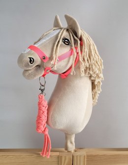 Zestaw do Hobby Horse: kantar A3 + uwiąz ze sznurka - neon-pink Super Hobby Horse