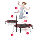 Trampolina fitness z uchwytem 127 cm Neo-Sport - sześciokątna czerwona Neo-Sport