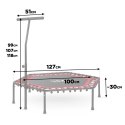 Trampolina fitness z uchwytem 127 cm Neo-Sport - sześciokątna czerwona Neo-Sport