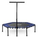 Trampolina fitness z uchwytem 127 cm Neo-Sport - sześciokątna niebieska Neo-Sport