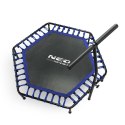 Trampolina fitness z uchwytem 127 cm Neo-Sport - sześciokątna niebieska Neo-Sport