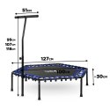 Trampolina fitness z uchwytem 127 cm Neo-Sport - sześciokątna niebieska Neo-Sport