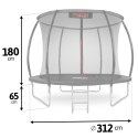 Trampolina ogrodowa profilowana 10ft/312cmz siatką wewnętrzną Neo-Sport Neo-Sport