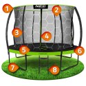 Trampolina ogrodowa profilowana 12ft/374cm z siatką wewnętrzną Neo-Sport Neo-Sport