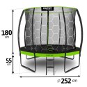 Trampolina ogrodowa profilowana 8ft/252cm z siatką wewnętrzną Neo-Sport Neo-Sport