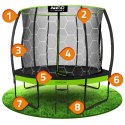 Trampolina ogrodowa profilowana 8ft/252cm z siatką wewnętrzną Neo-Sport Neo-Sport