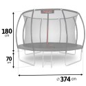 Trampolina ogrodowa profilowana 12ft/374cm z siatką wewnętrzną Neo-Sport Neo-Sport